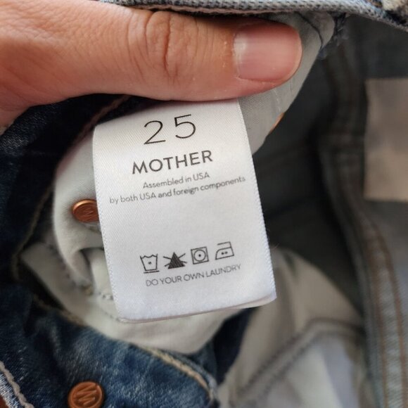 Mother Superior High Waisted Rider Skimp, Straight Leg Raw Hem - Picture 8 of 8